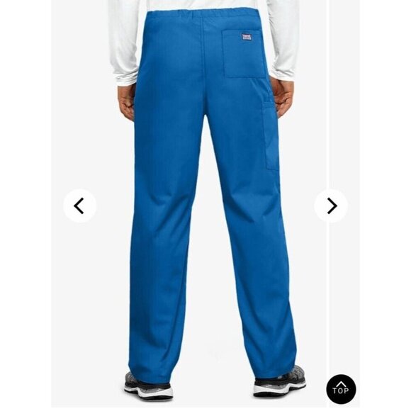 Cherokee Workwear Unisex Drawstring Scrub Pants Large Short 4100 Ciew Blue New - Picture 9 of 9
